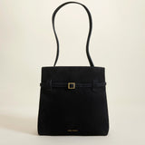 Mini Tote Du Jour Suede Leather Black 