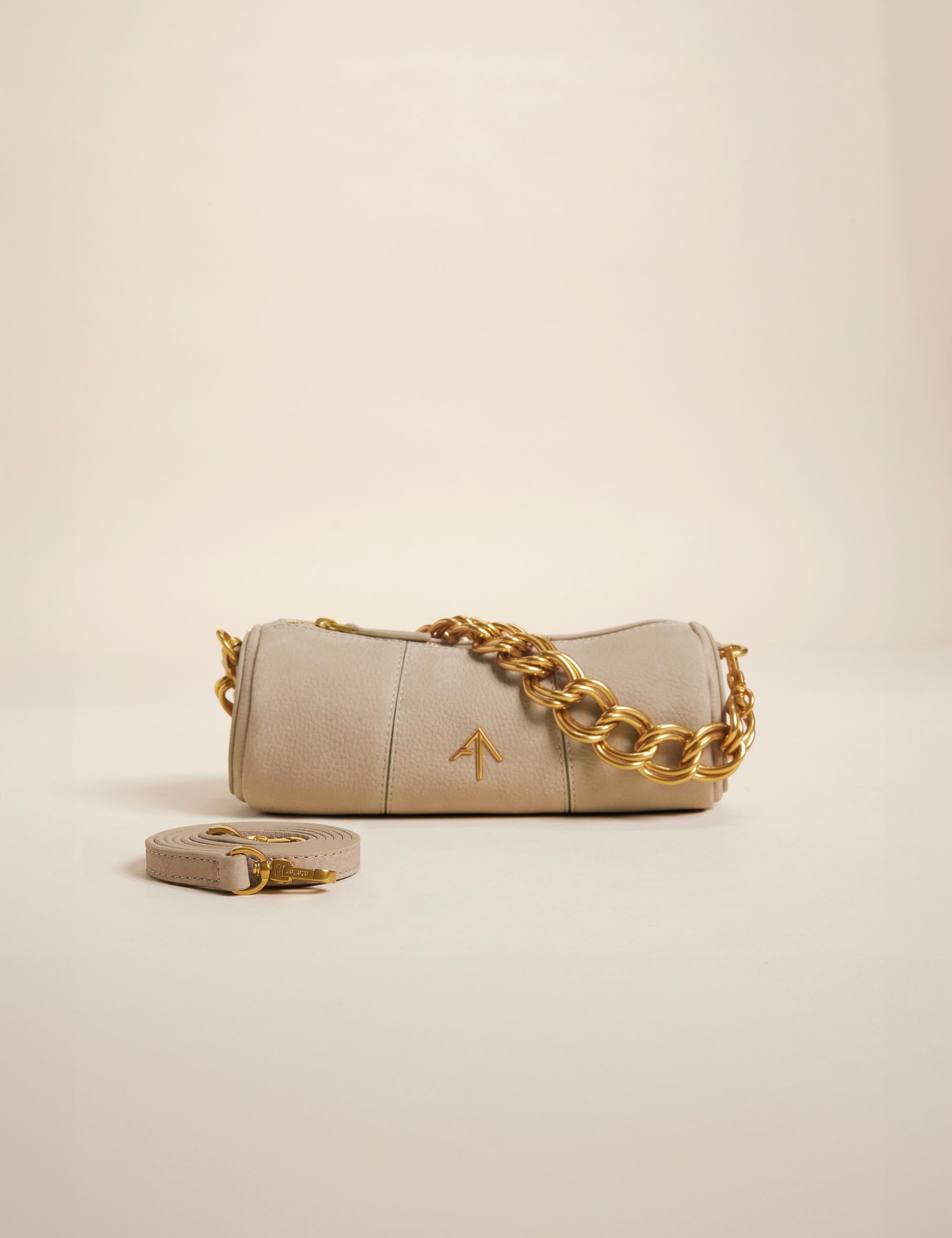 XX Mini Cylinder Full Grain Nubuck Leather Silk Grey 