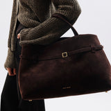 Le Cambon 40 Deep Brown Suede on model