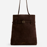 Tote du Jour Deep Brown Suede