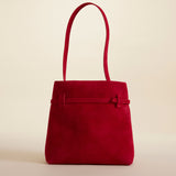 Mini Tote du Jour Red Suede 