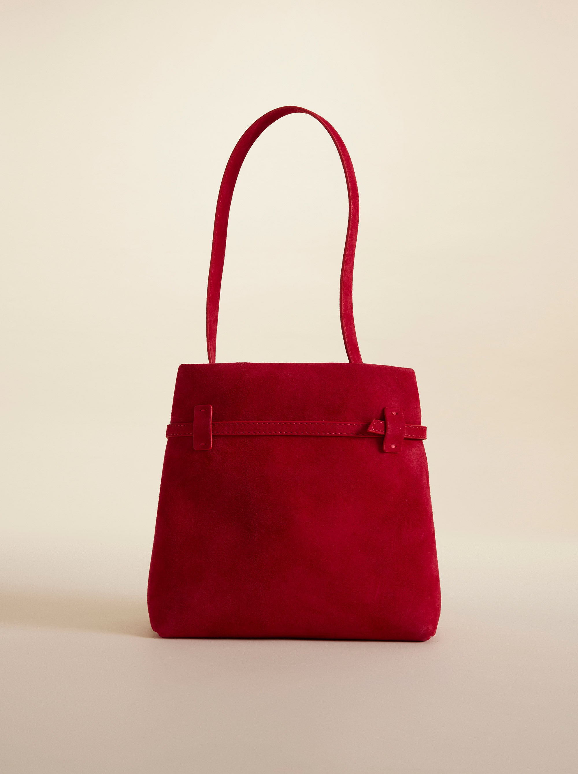 Mini Tote du Jour Red Suede 