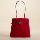 Mini Tote du Jour Red Suede 