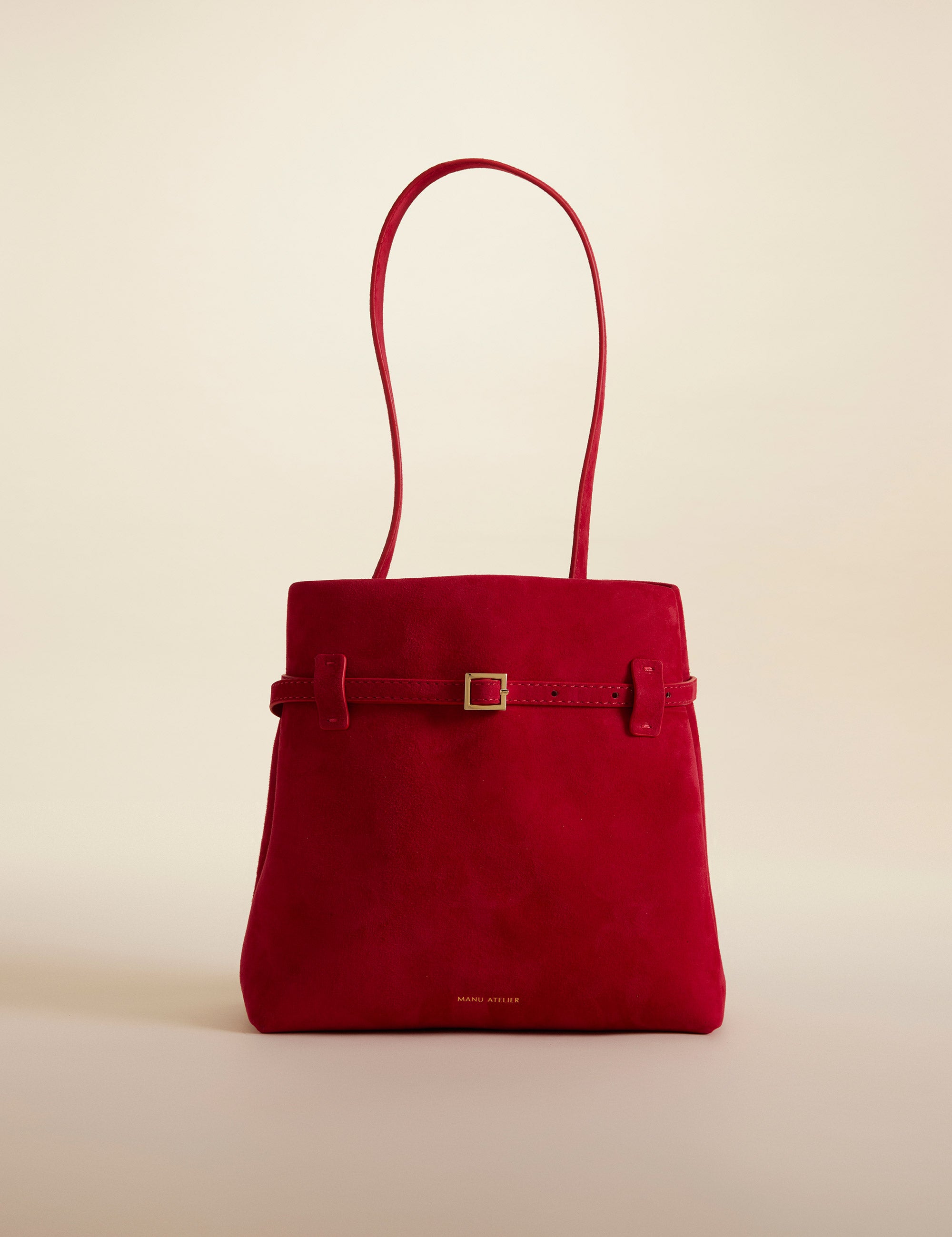 Mini Tote du Jour Red Suede 