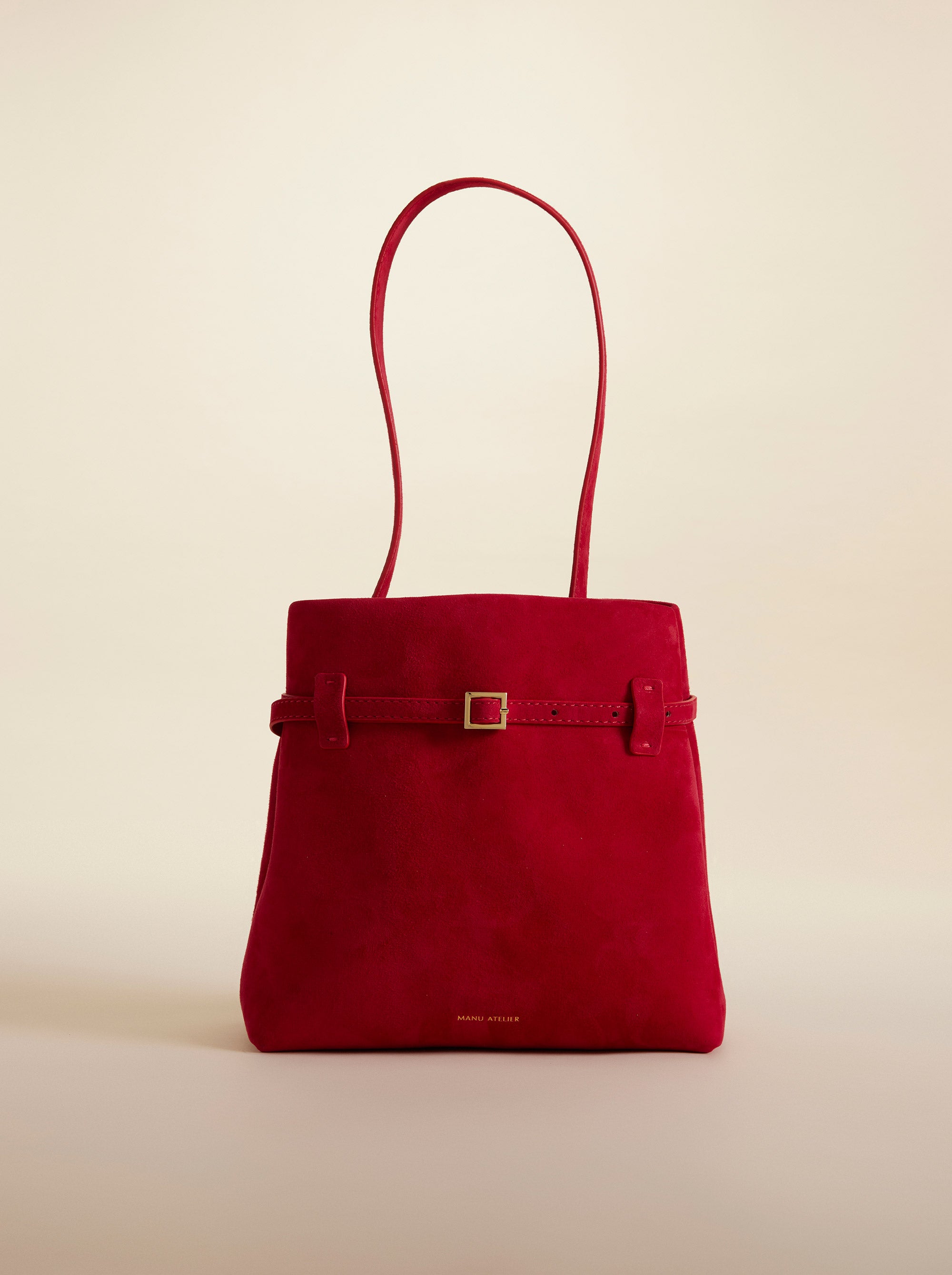 Mini Tote du Jour Red Suede 