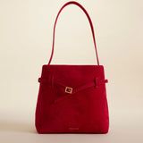 Mini Tote du Jour Red Suede 