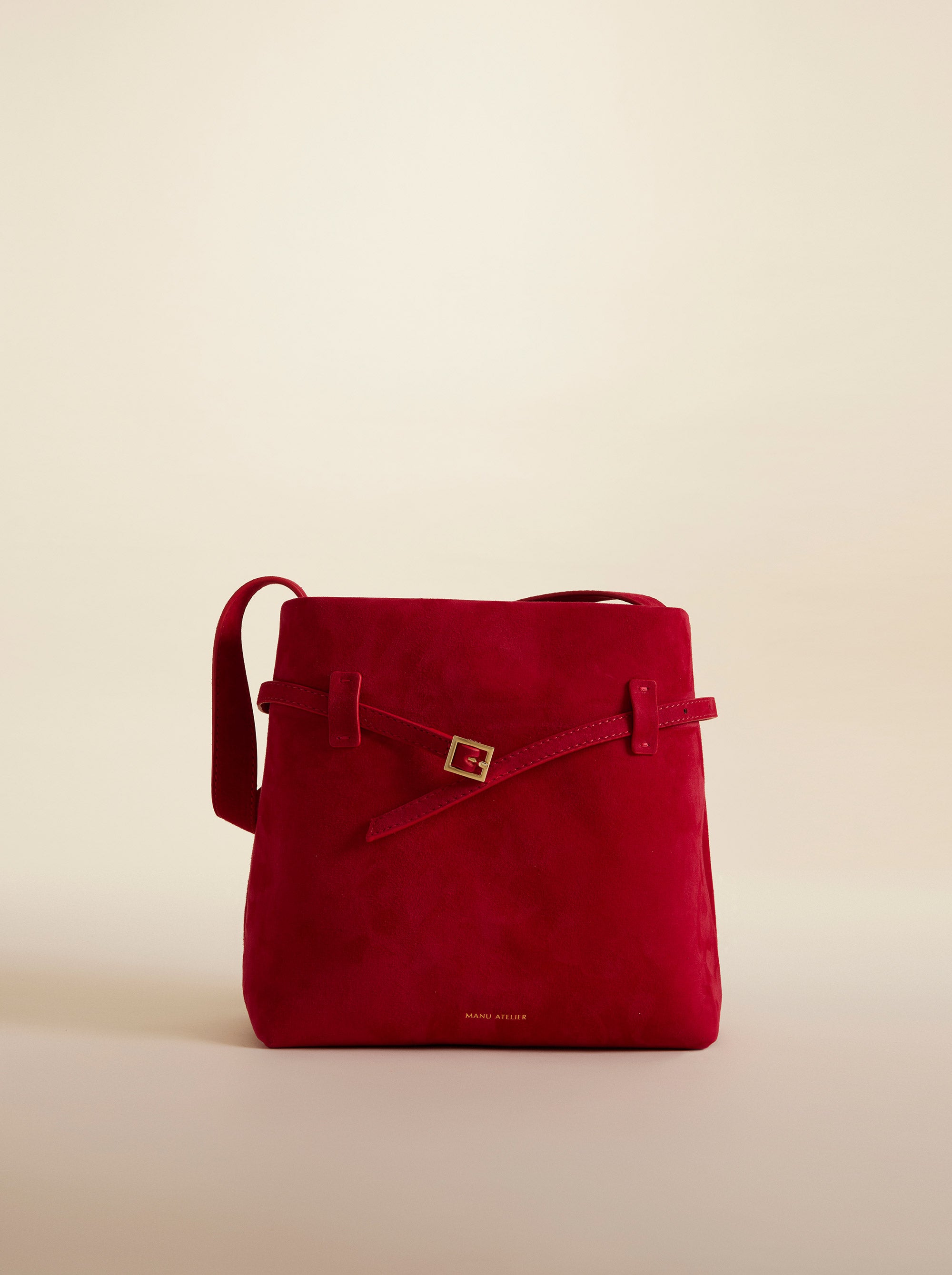 Mini Tote du Jour Red Suede 