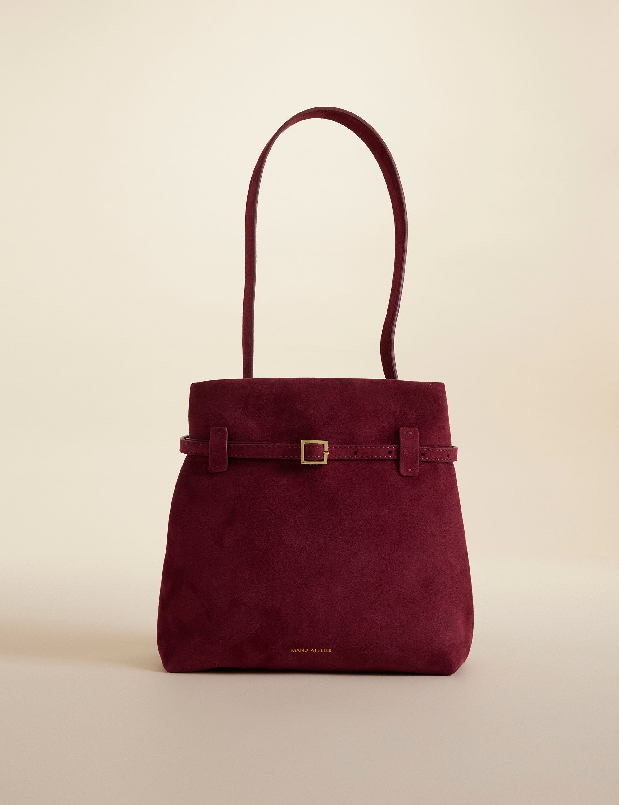 Mini Tote du Jour Burgundy Suede 