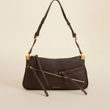 Three Zipped Deep Brown 