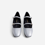 Manu Ballet Flats With Double Belt Magic Soft Front