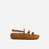 Cage Chunky Slides Sigaro Suede Side