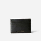 Manu Cardholder Black Gold Embossed Soft Front