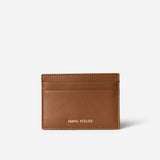 Manu Cardholder Walnut Gold Embossed Soft Front
