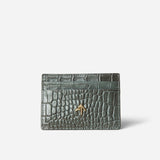 Manu Cardholder Grey Croc Front