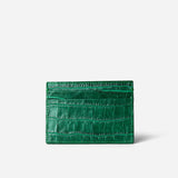 Manu Cardholder Emerald Green Croc Back