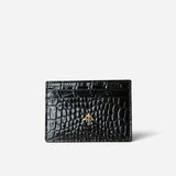 Manu Cardholder Black Croc Front