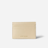 Manu Cardholder Beige Gold Embossed Front