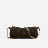 Cylinder Tobacco Green Suede