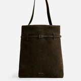 Tote Du Jour Tobacco Green Suede