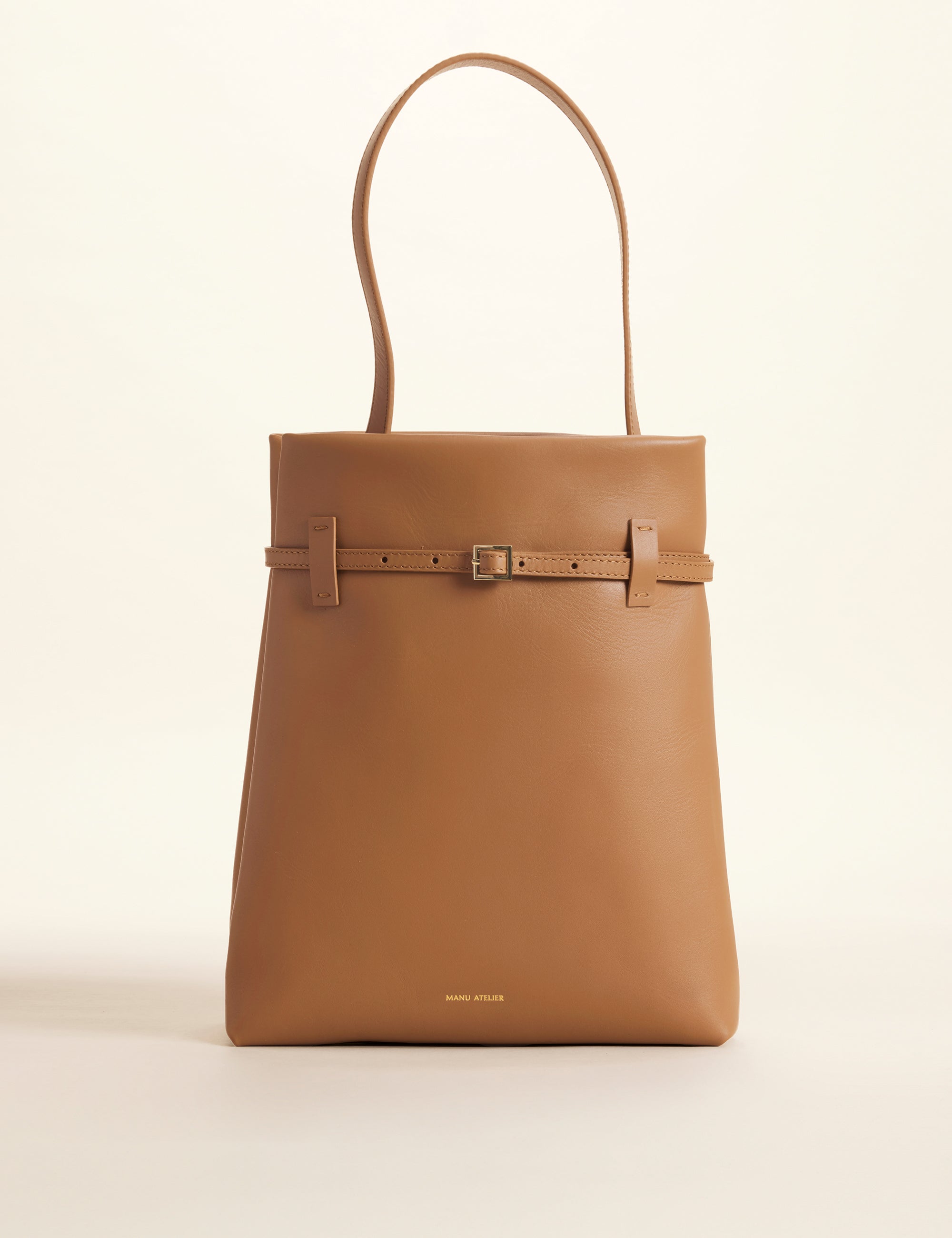 Tote du Jour Tan Soft Calf Leather Front