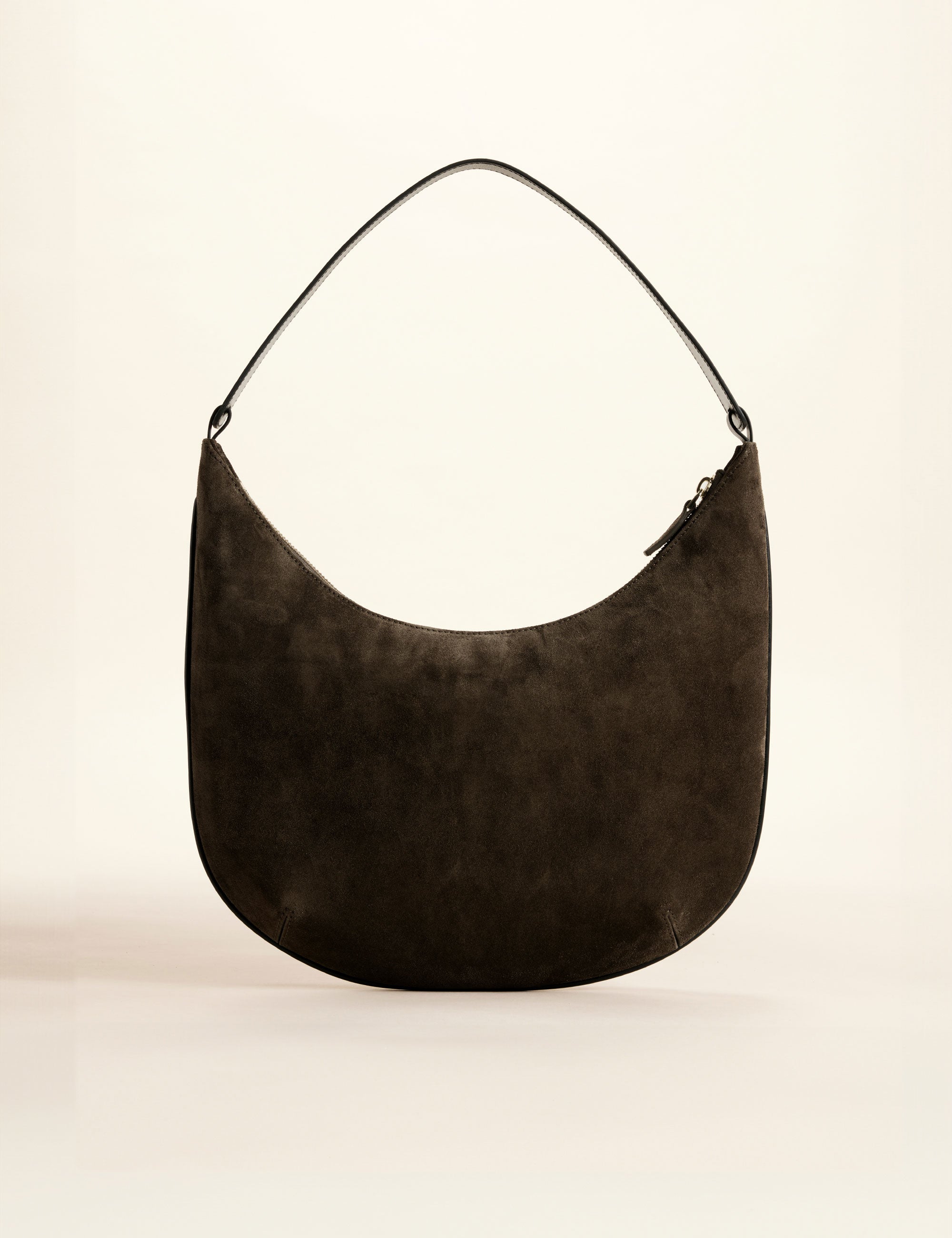 Manu Hobo Tobacco Green Suede & Black Soft Back