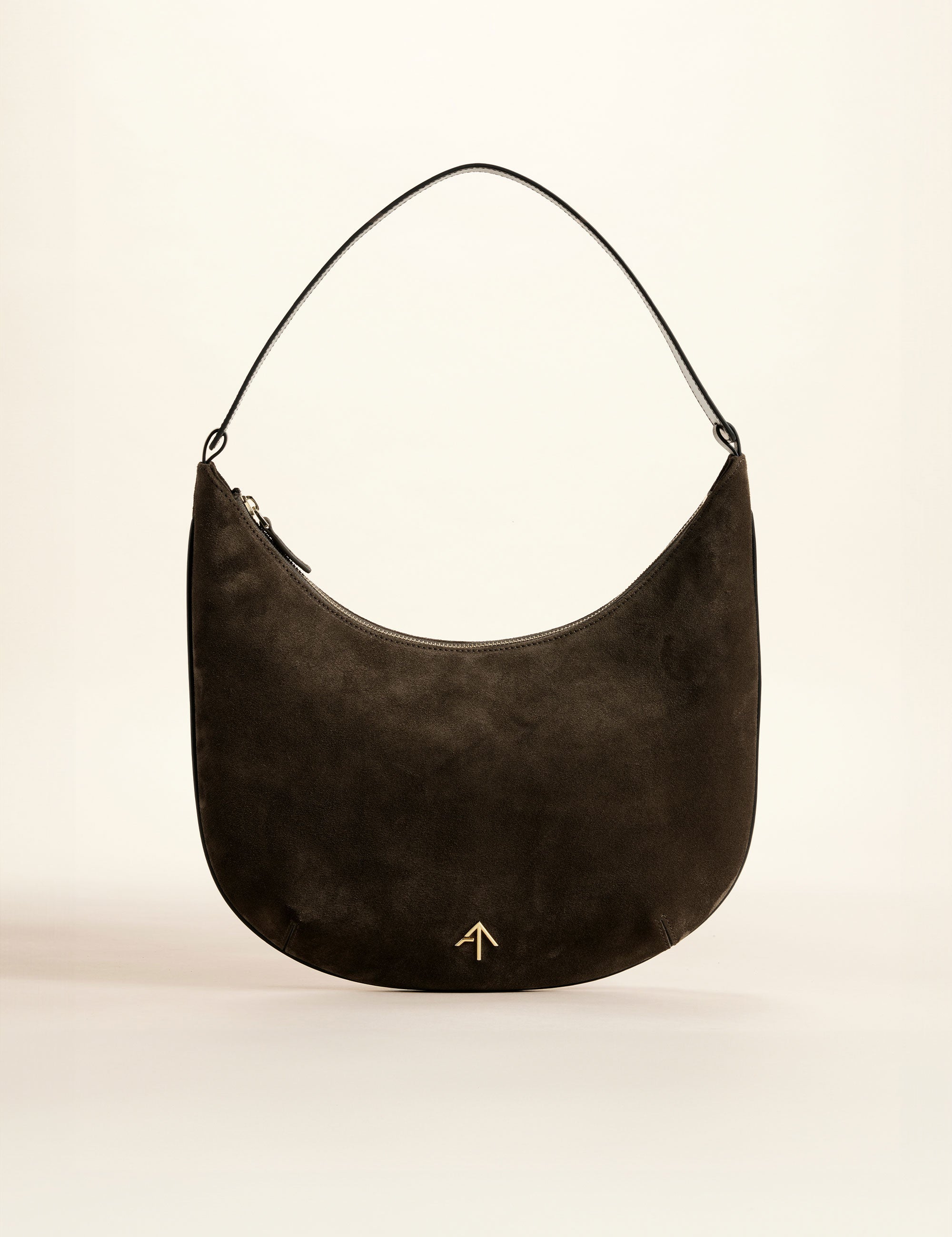 Manu Hobo Tobacco Green Suede & Black Soft Front