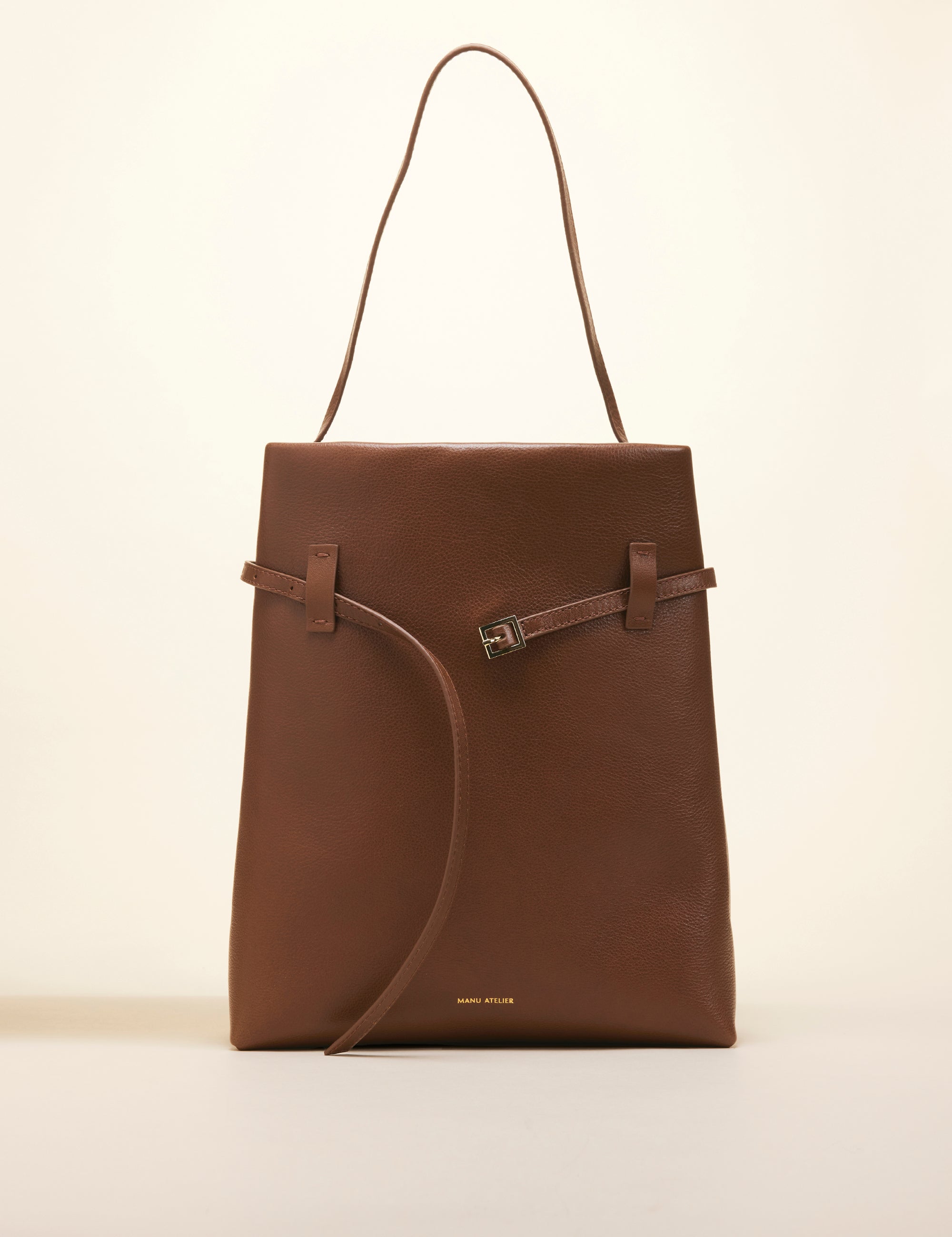 Tote du Jour Hazel Brown Front Open