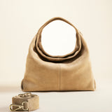 Gala Cachemiere Suede Butter Yellow Suede Bag
