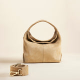 Mini Gala Cachemiere Suede Butter Yellow Bag Front