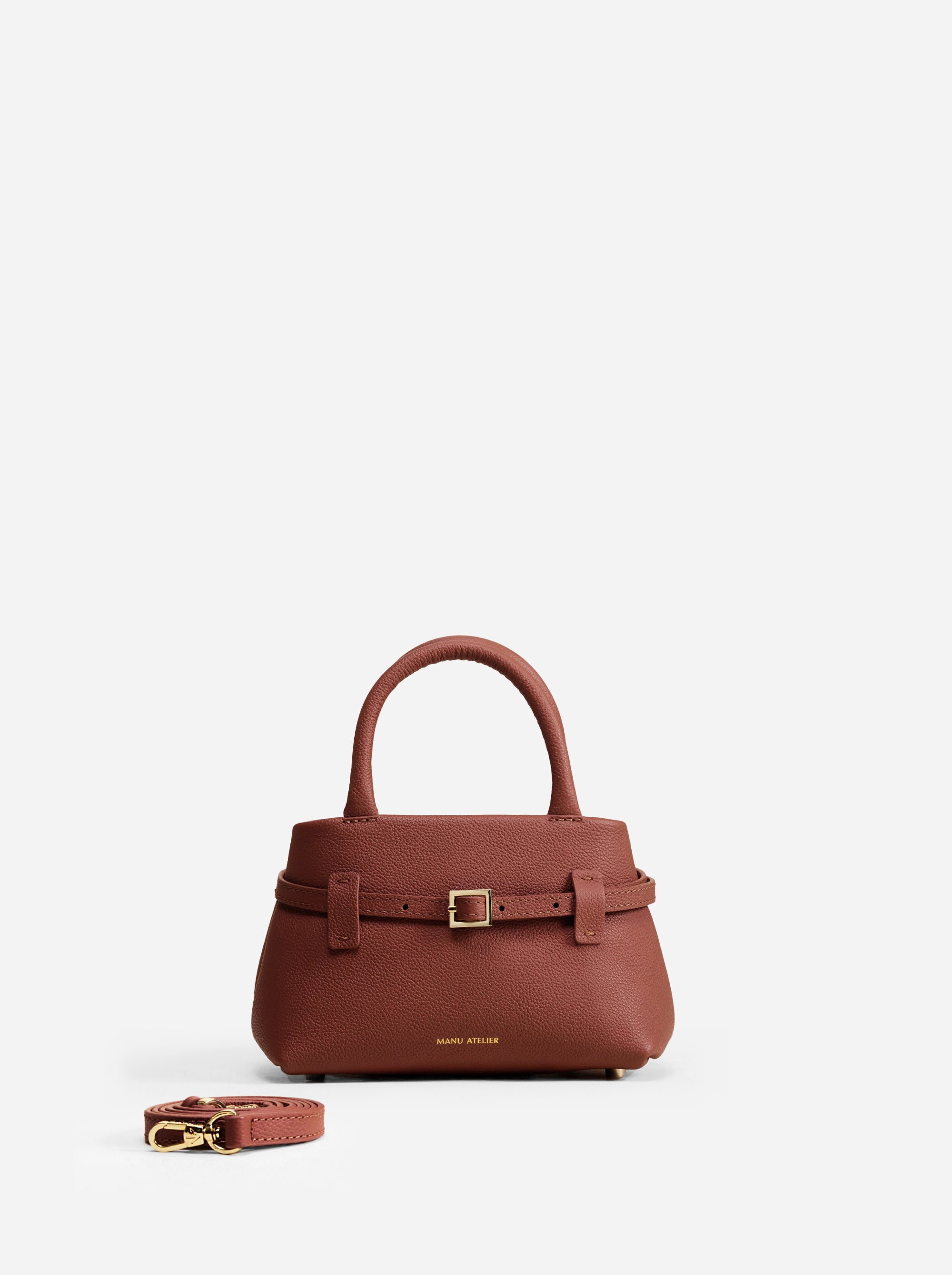 【MANU atelier】Mini Curve ショルダーバッグ アイボリー Mini Bags by Manu Atelier