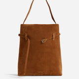 Tote du Jour Camel Suede Open Front