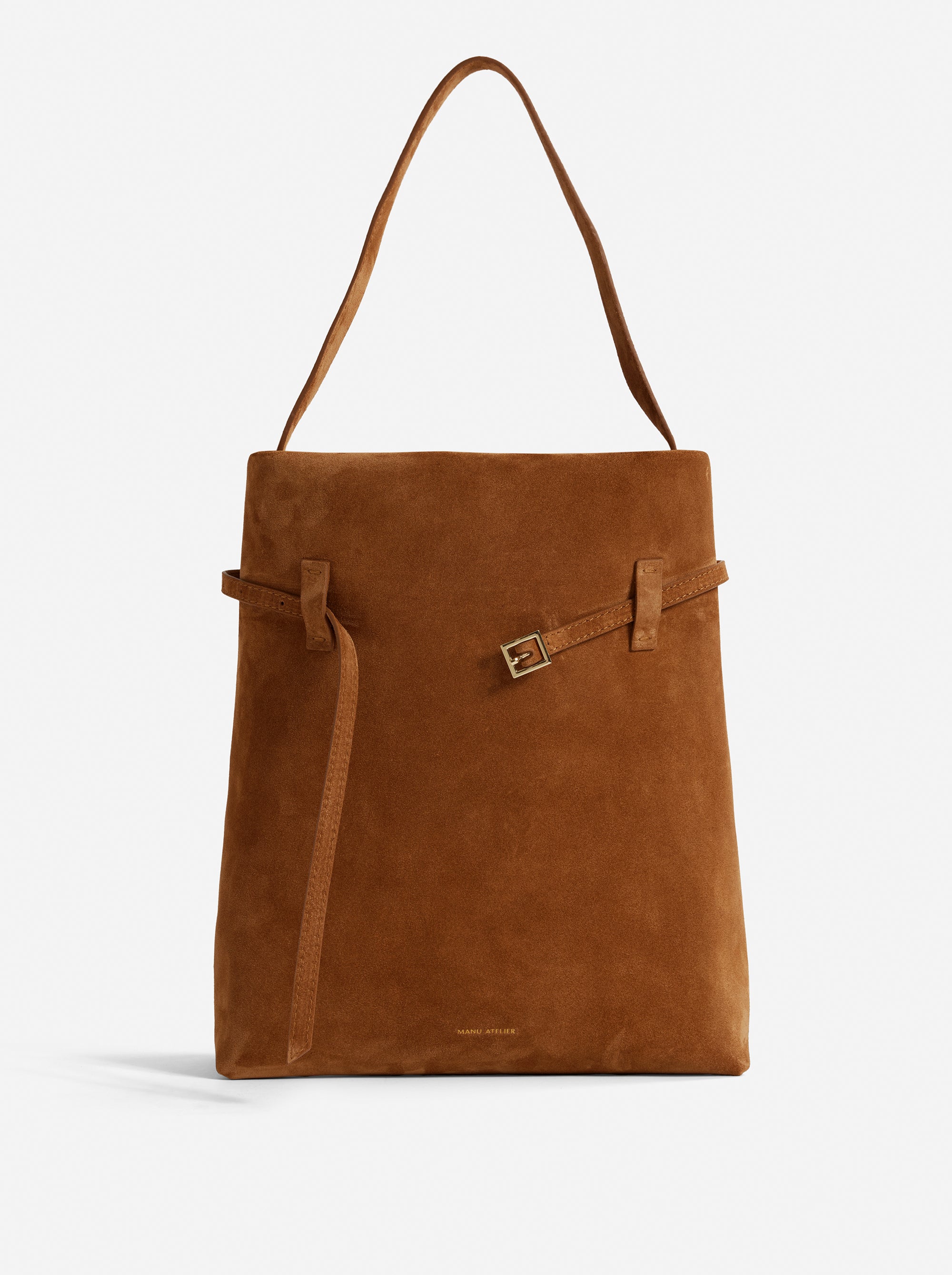 Tote du Jour Camel Suede Open Front