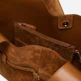 Cambon Cabas Camel Suede Inside
