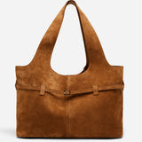 Cambon Cabas Camel Suede Front