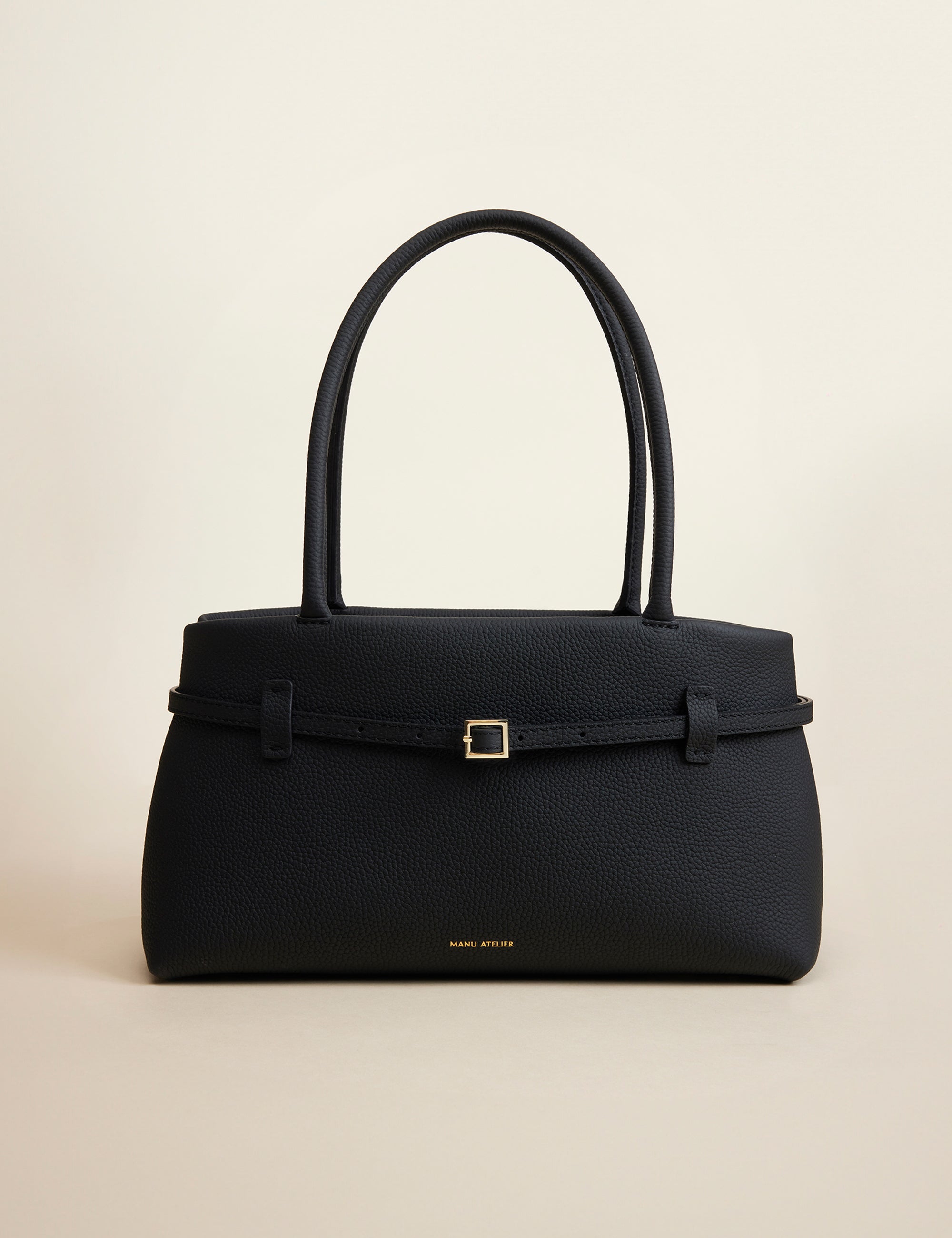 Le Cambon East West Black Calf Skin Front