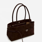 Le Cambon East West Deep Brown Suede Inside
