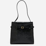 Mini Tote du Jour Black Croc