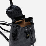 Mini Backpack Black Croc