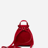 Mini Backpack Red Suede