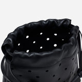 Romy Pouch Perforated Black Soft