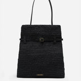 TOTE DU JOUR BLACK CROCHET 