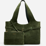 Cambon Cabas Velvet Green Suede