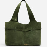 Cambon Cabas Velvet Green Suede