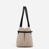 Le Cambon East West Beige Canvas & Black Soft