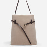 Tote du Jour Beige Canvas & Bitter Brown Soft