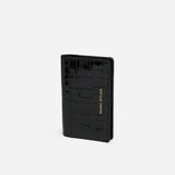 Manu Cardholder Black Croc
