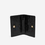Manu Cardholder Black Croc