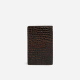 Manu Cardholder Deep Brown Croc