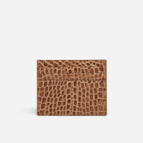 Manu Cardholder Mocha Croc Embossed