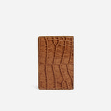Manu Cardholder Mocha Croc